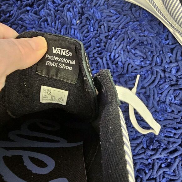 Mens Old Skool BMX  Black/Blue Classic Van's Sneakers Size 11 Skater Preppy S089 - Picture 6 of 8